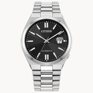 Citizen Gents Stainless Tsuyosa Black Automatic Watch NJ0150-56E