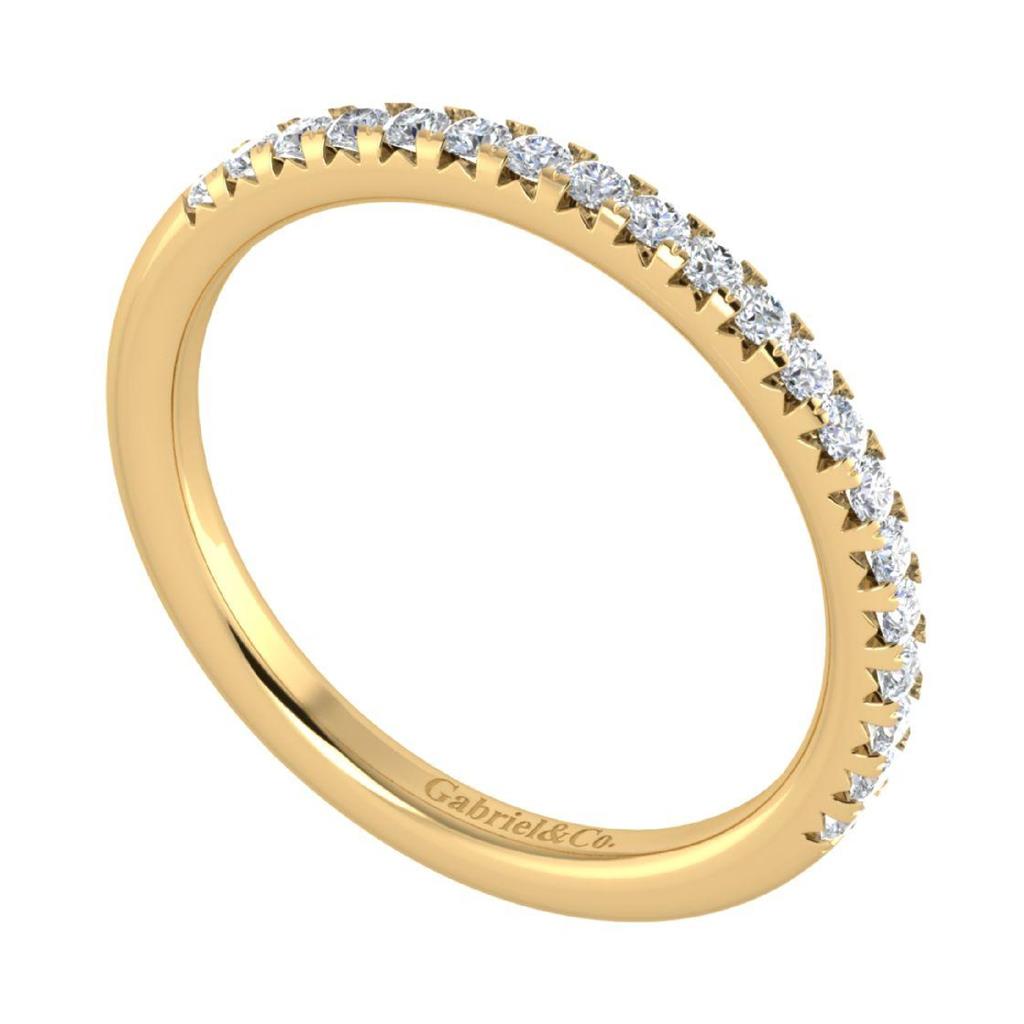 Gabriel & Co 14K Yellow Gold Devotion Classic Straight Diamond Band AN12920Y44JJ