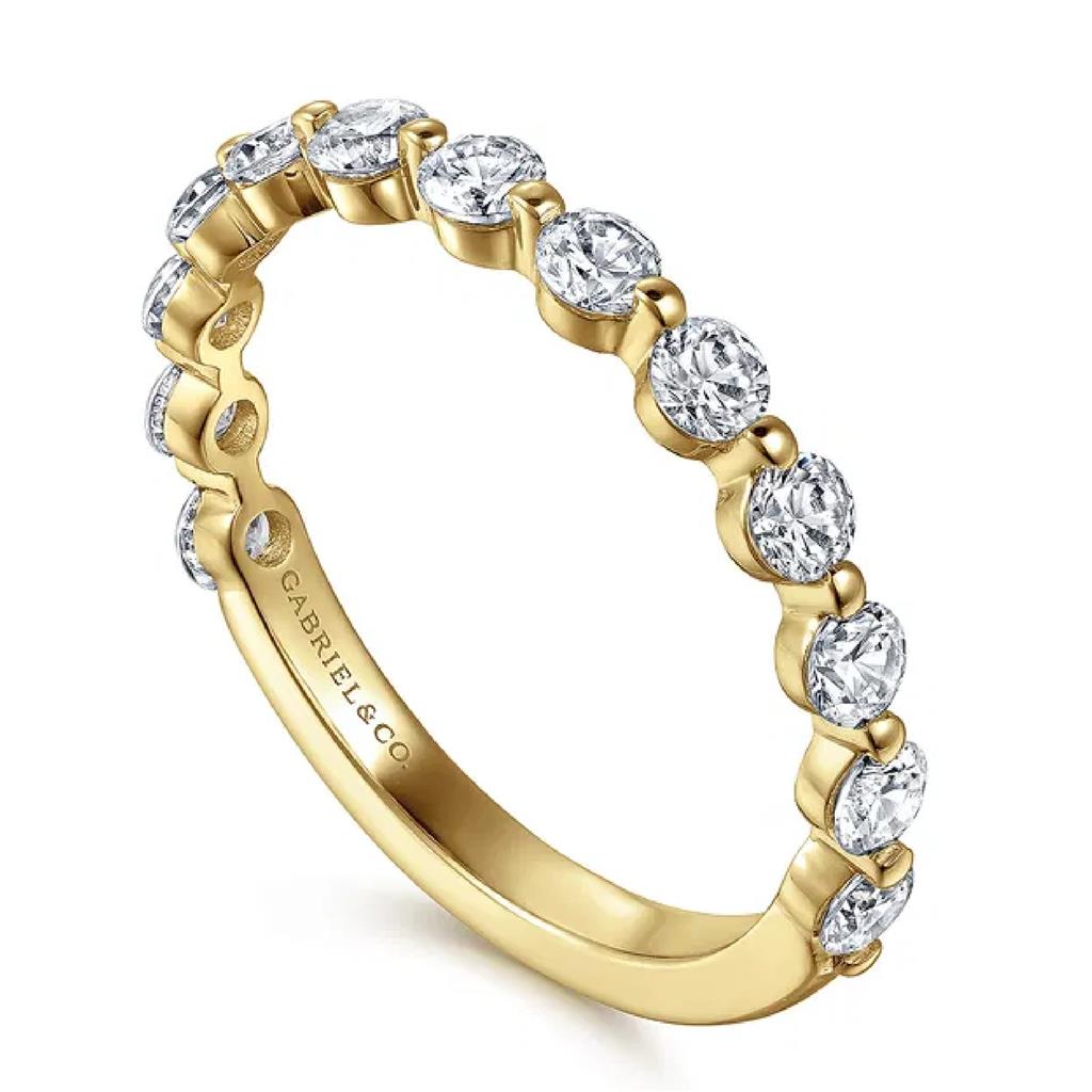 Gabriel & Co 14K Yellow Gold Single Prong Diamond Anniversary Band AN15748Y44JJ