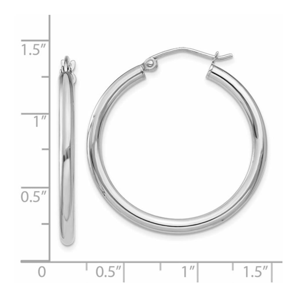 14KW Tube Hoop Earrings T838