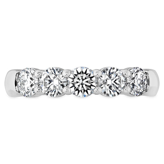 Hearts on Fire 18K White Gold 5 Stone Diamond Band UU29428WGHV1006500