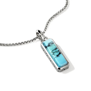 John Hardy Sterling Silver Modern Talismans Turquoise Pendant NMS988001TQX22