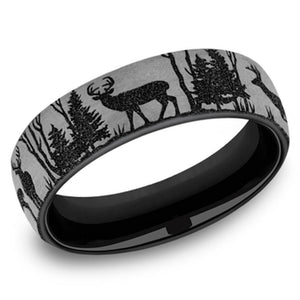 Benchmark Titanium Treeline Deer Band EUCF6865145GBKT10