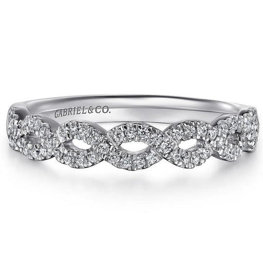 Gabriel & Co 14K White Gold DevotionTwisted Diamond Band AN8261W44JJ