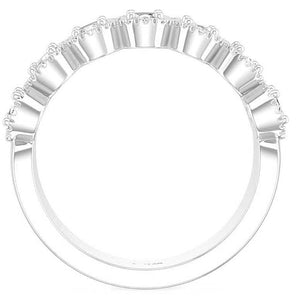 Costar 14K White Oval Halo Diamond Band R82107WB1502B2