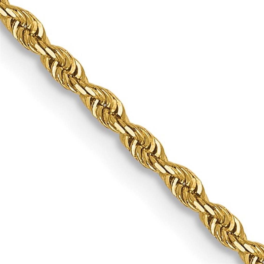 14KY Diamond Cut Rope Chain 7058-22