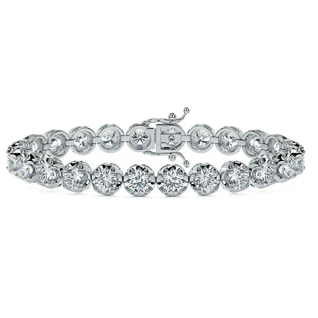 14K White Gold Diamond Tennis Bracelet 71261-B-V