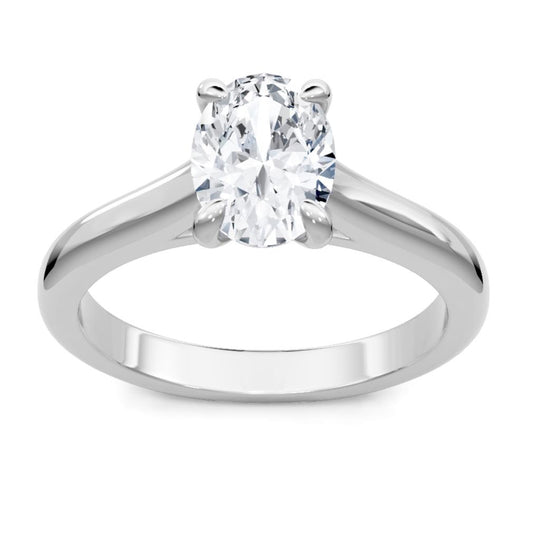 14K White Gold Solitaire Engagement Ring 67330D-4W