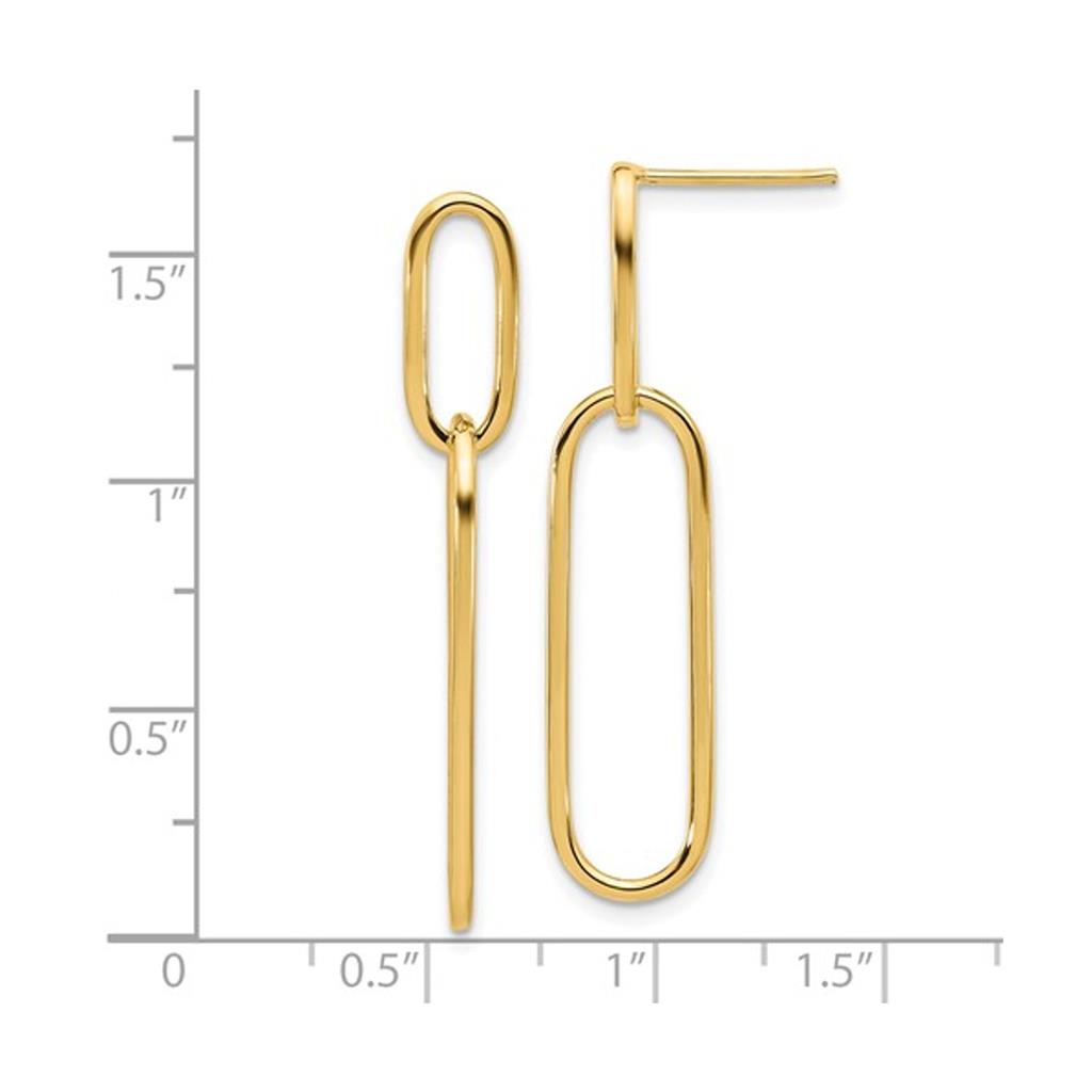 14KY Paperclip Earrings LE2299