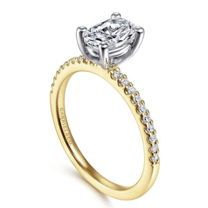 Gabriel & Co 14K Yellow Gold Classic Diamond Engagement Ring ER14918O4M44JJ