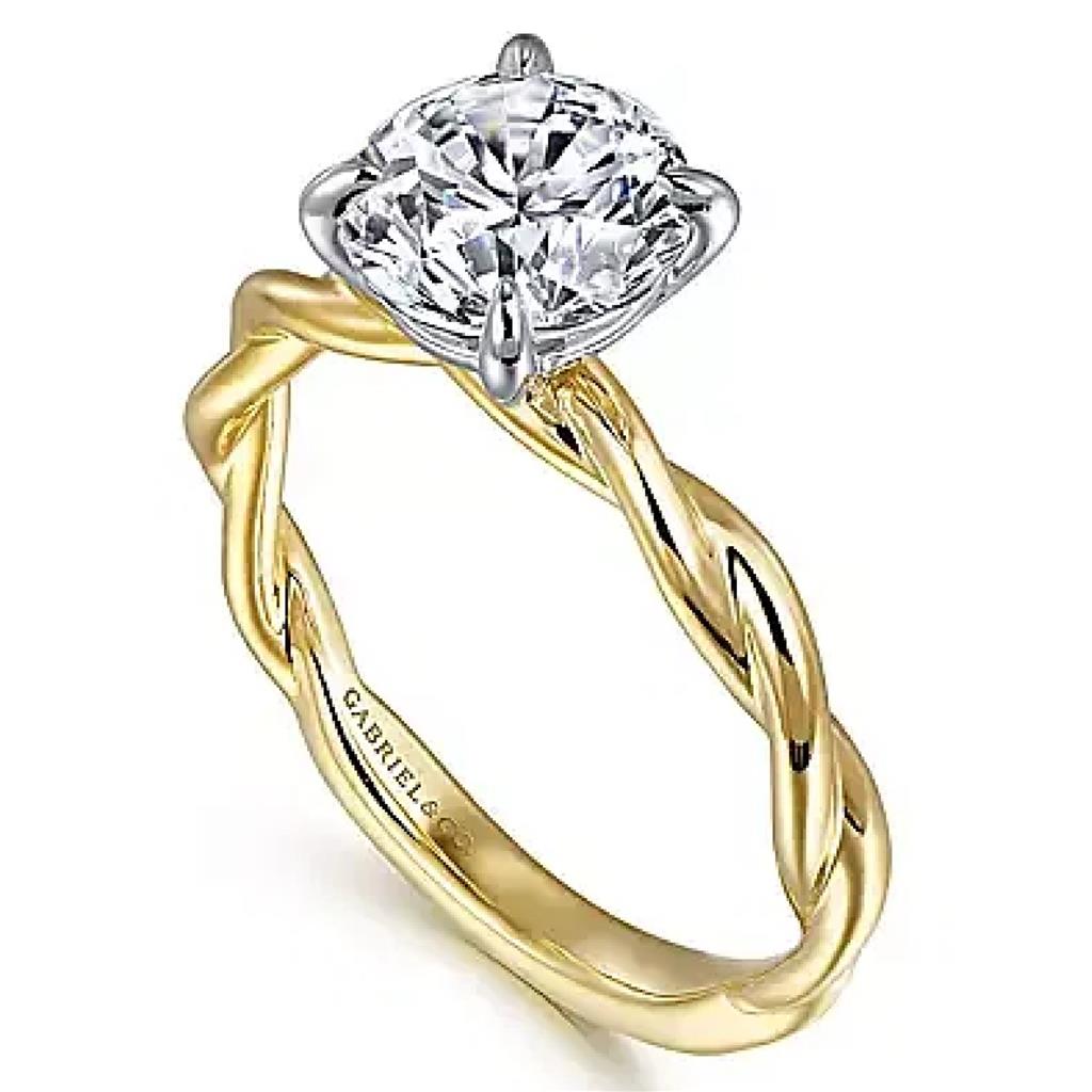 Gabriel 14KYW Twisted Engagement Ring ER16188R6M4JJJ