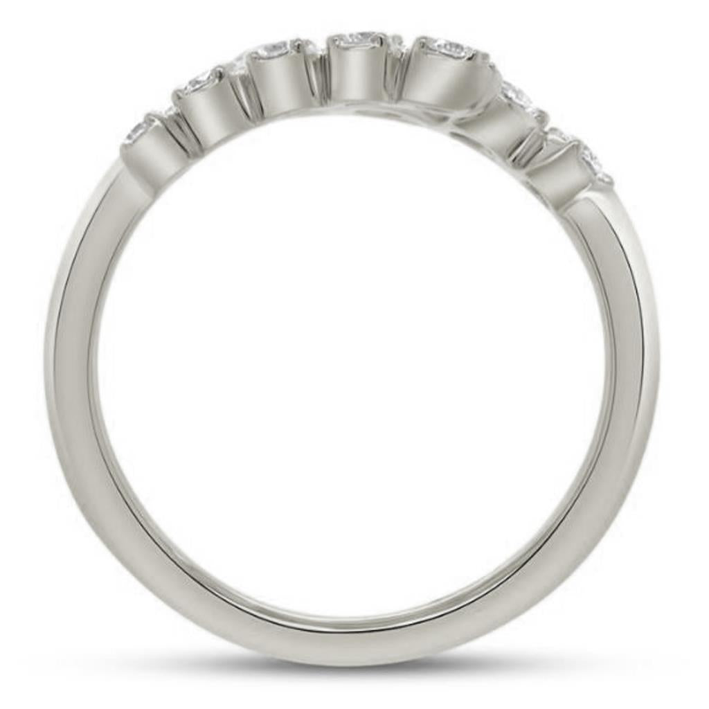 Uneek 14KW Pear and Round Diamond Bypass Ring R1017