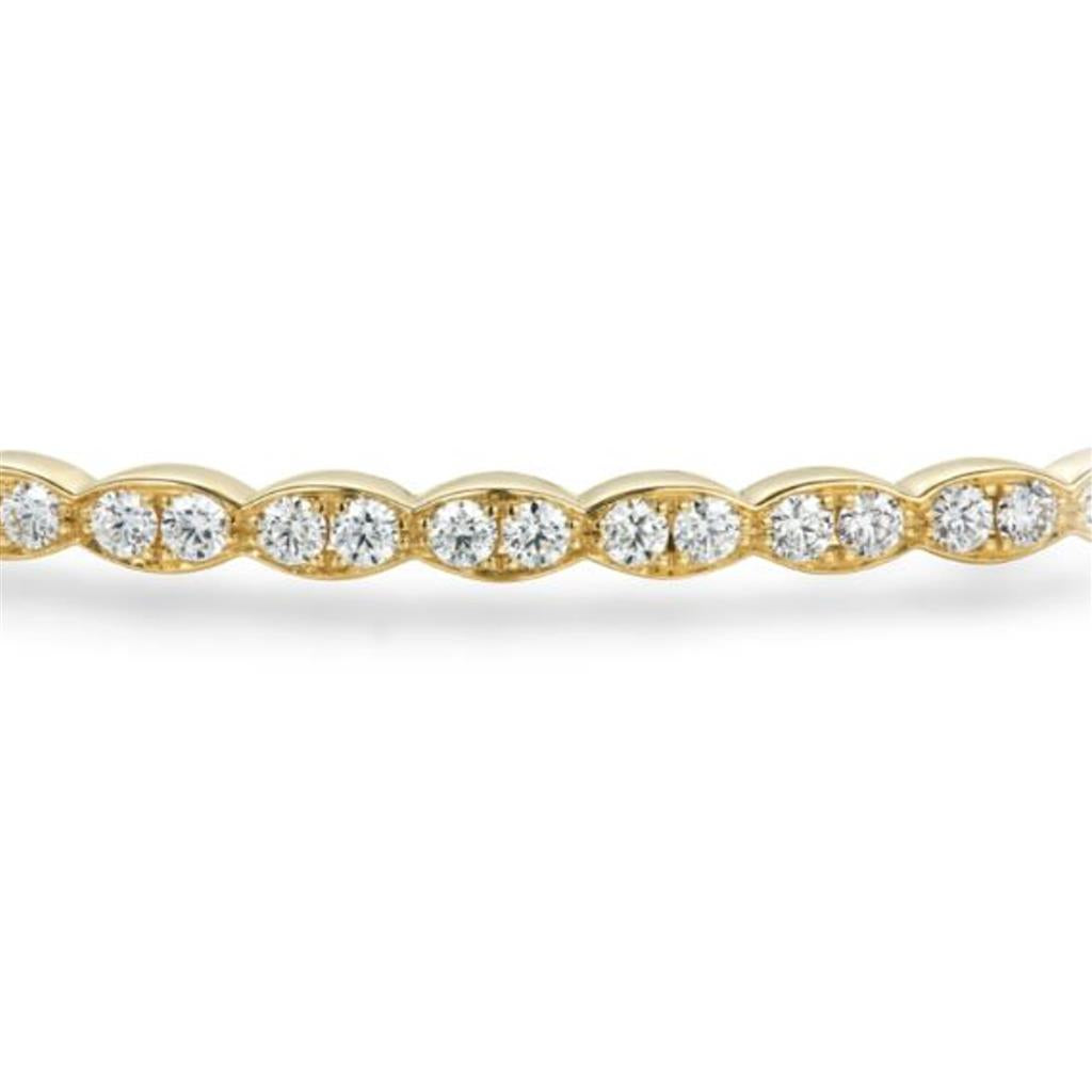 Hearts on Fire 18K Yellow Gold Lorelei Diamond Bangle HFBLORFLBNG00988Y-M