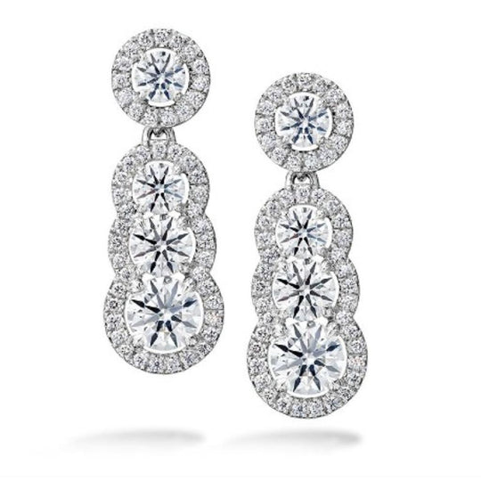 Hearts on Fire 18K White Gold Aurora Drop Earrings HFEAURD02818W-C