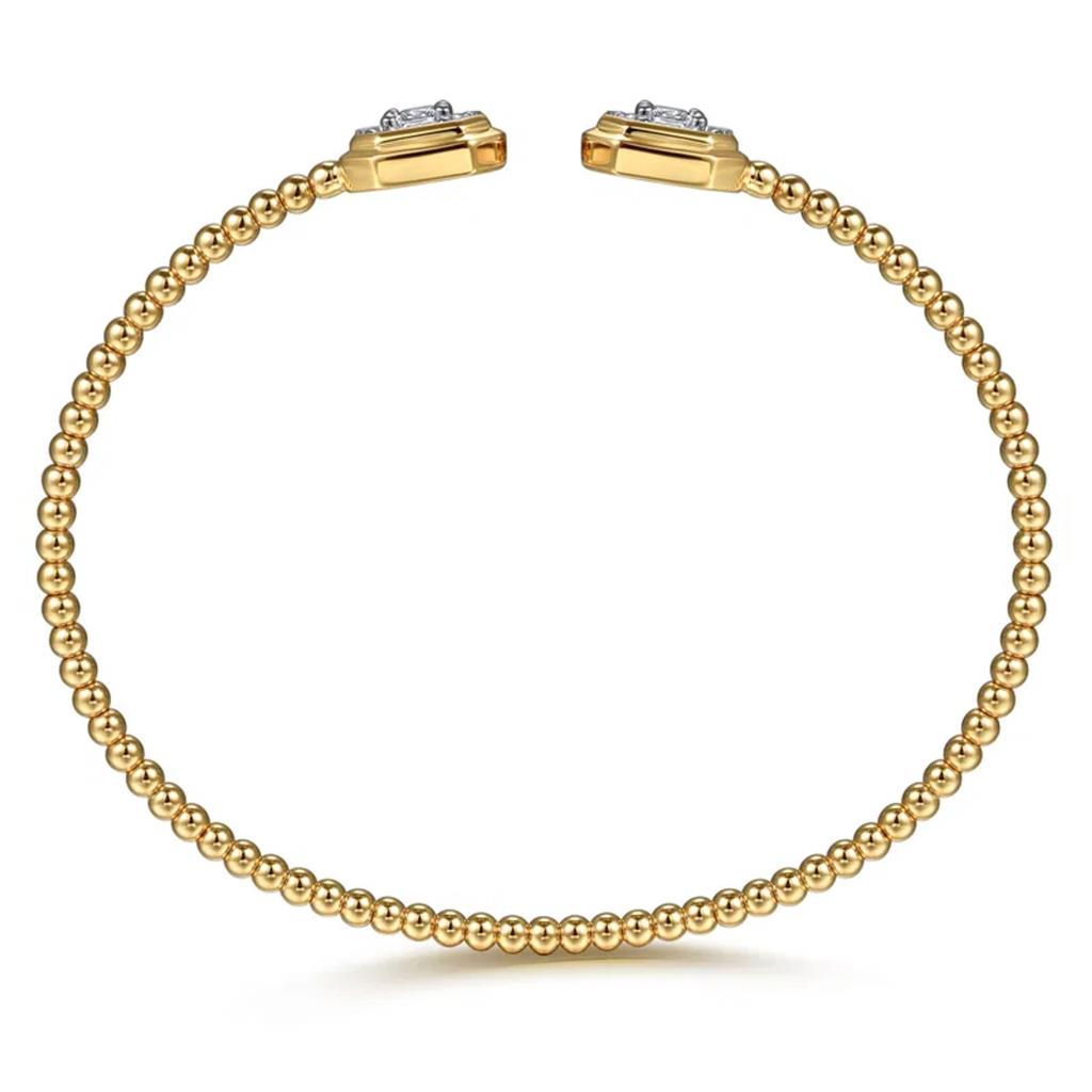 Gabriel & Co 14K Yellow Gold Bujukan Diamond Split Bangle BG5049-62Y44JJ