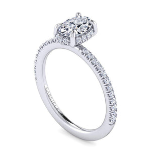 Gabriel 14KW Diamond Halo Ring Mounting ER14719O3W44JJ
