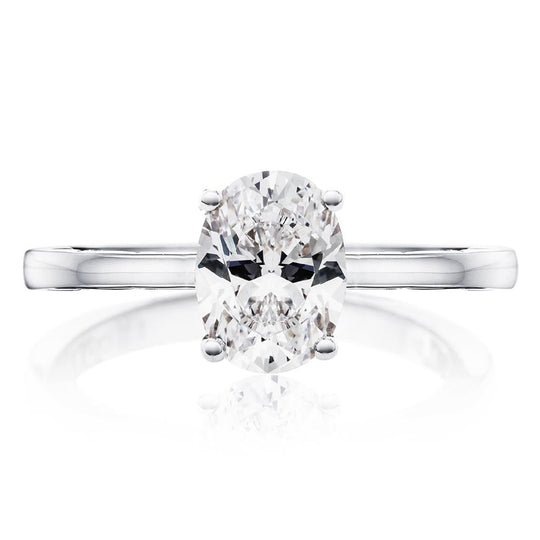 Tacori 14K White Gold Coastal Crescent Engagement Ring P100 OV 7.5x5.5 FW