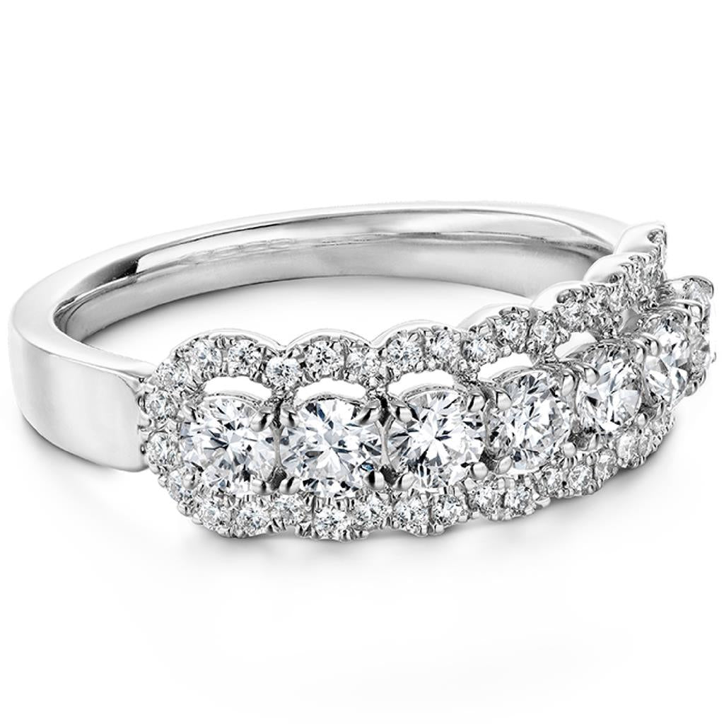 Hearts on Fire 18K White Gold Aurora 7 Stone Diamond Ring HBAAUR7ST00948W-C