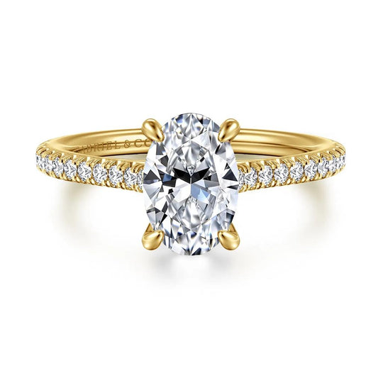 Gabriel & Co 14K Yellow Gold Diamond Engagement Ring ER16129O6Y44JJ