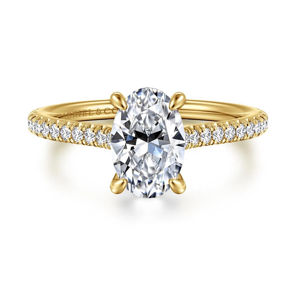 Gabriel & Co 14K Yellow Gold Diamond Engagement Ring ER16129O6Y44JJ