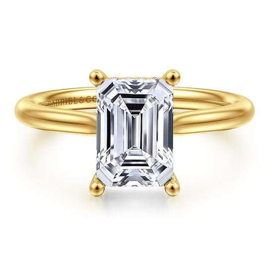 Gabriel & Co 14K Yellow Gold Hidden Halo Engagement Ring ER16512E8Y44JJ