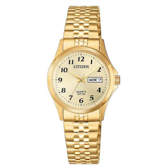 Citizen Ladies Gold Tone Stainless Steel Quartz Watch EQ2002-91P