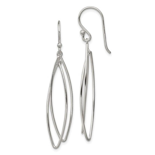 Sterling Silver Multi Hoop Dangle Earrings QE3985