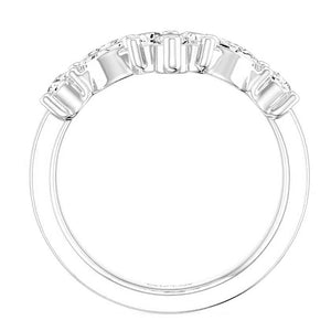 Costar 14K White Fancy Curved Diamond Band R13617WB