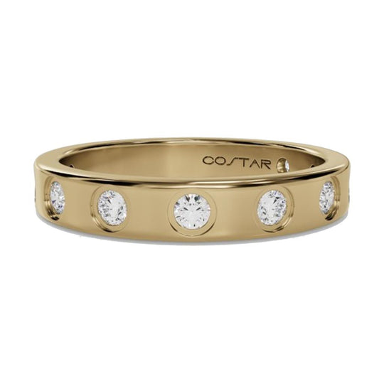 Costar 14K Yellow Gold Scattered Diamond Band R15548YB