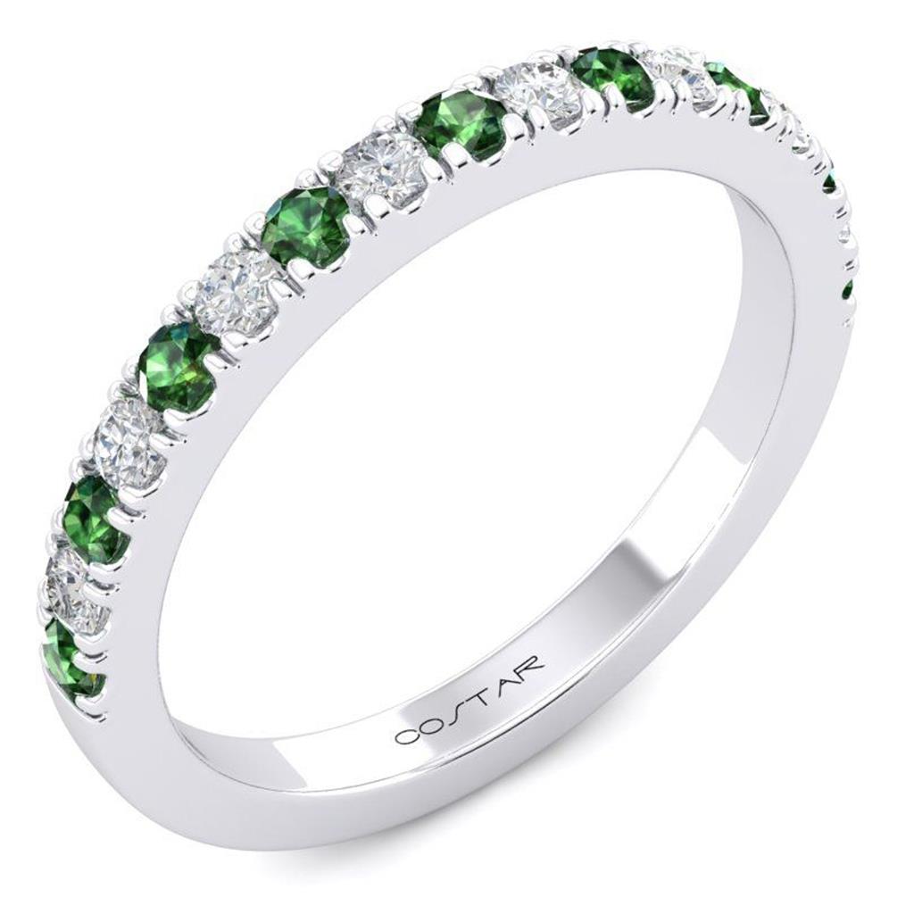 Costar 14KW Emerald & Diamond Band R14026WB-EM