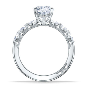 Tacori 18KW Pear Diamond Engagement Ring Mounting 2687 PS 8.5x5.5 W