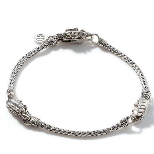 John Hardy Sterling Silver Naga Station Bracelet BB6511455XM