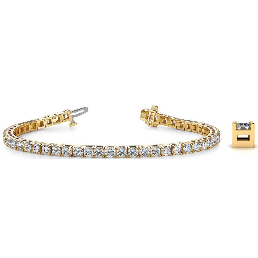 14K Yellow Classic 2ct Diamond Tennis Bracelet SB854-11083