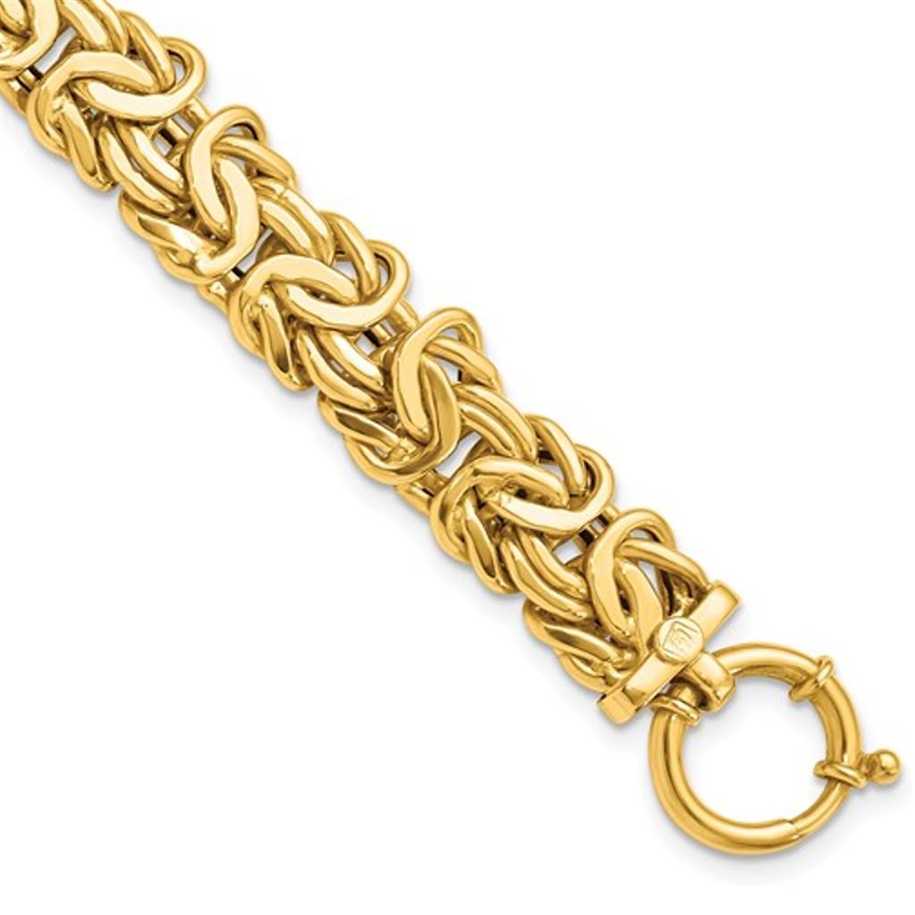 14KY Byzantine Link Bracelet LF172-7.5