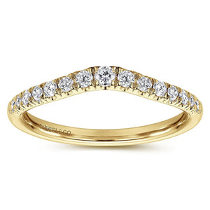 Gabriel 14K Yellow Curved Diamond Band AN11013Y44JJ