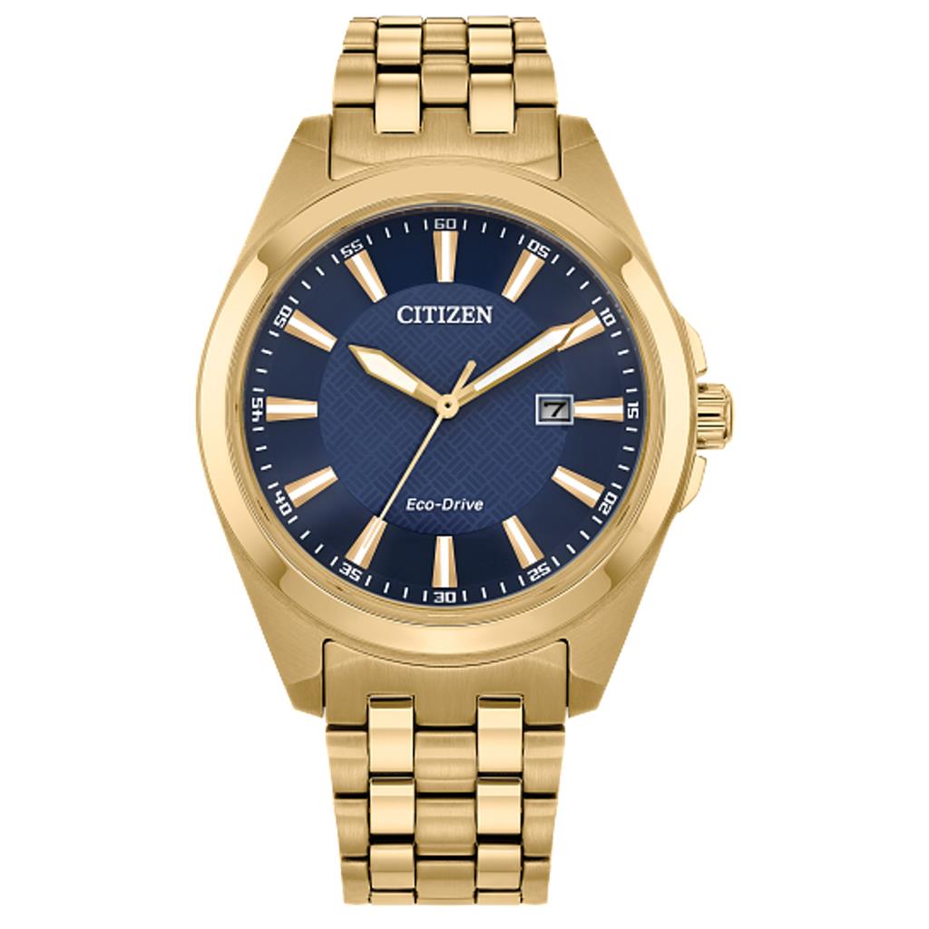 Citizen Gents Gold Tone Stainless Steel Peyten Eco Drive Watch BM7532-54L