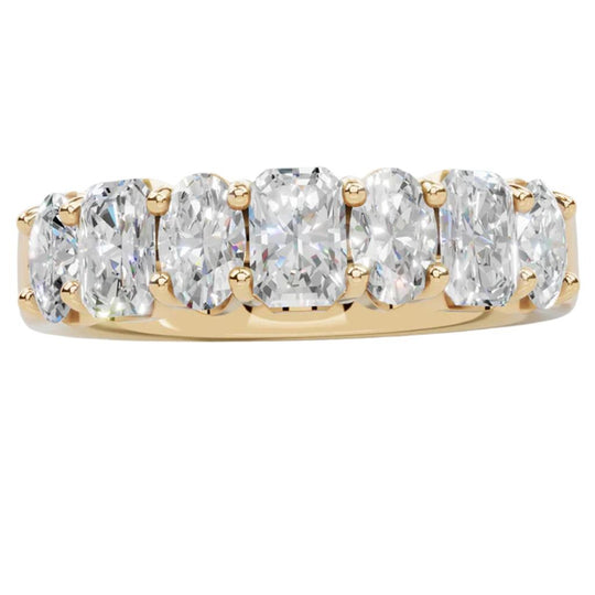 CW Signature 18K Yellow Alternating Oval & Emerald Diamond Band R02149Y