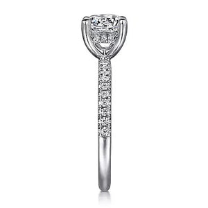 Gabriel & Co 14K White Gold Classic Hidden Halo Diamond Engagement Ring ER16058R4W44JJ