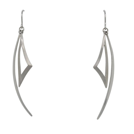 Joryel Vera Sterling Silver Phodium Plated Dangle Earrings E9317