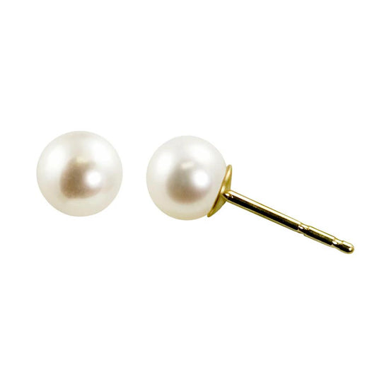 14K Yellow Gold 9mm Freshwater Pearl Stud Earrings 927529/FW