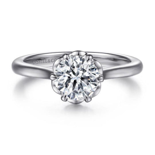 Gabriel & Co 14K White Gold Classic Solitaire Engagement Ring ER15762R4W4JJJ