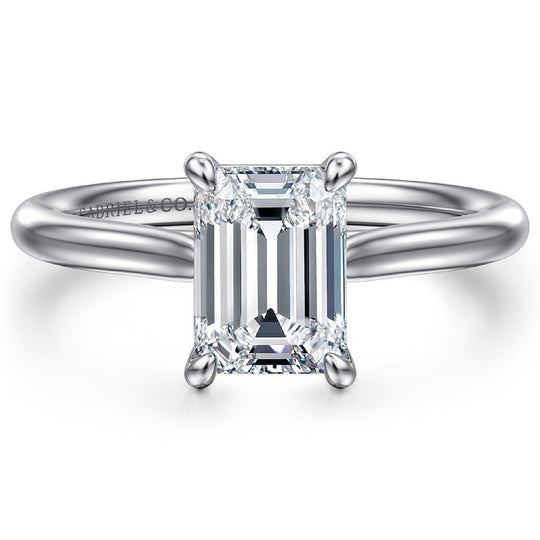 Gabriel & Co 14K White Gold Solitaire Engagement Ring ER16355E6W4JJJ