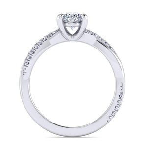 Gabriel & Co 14K White Gold Twist Diamond Ring Mounting ER14922O4W44JJ