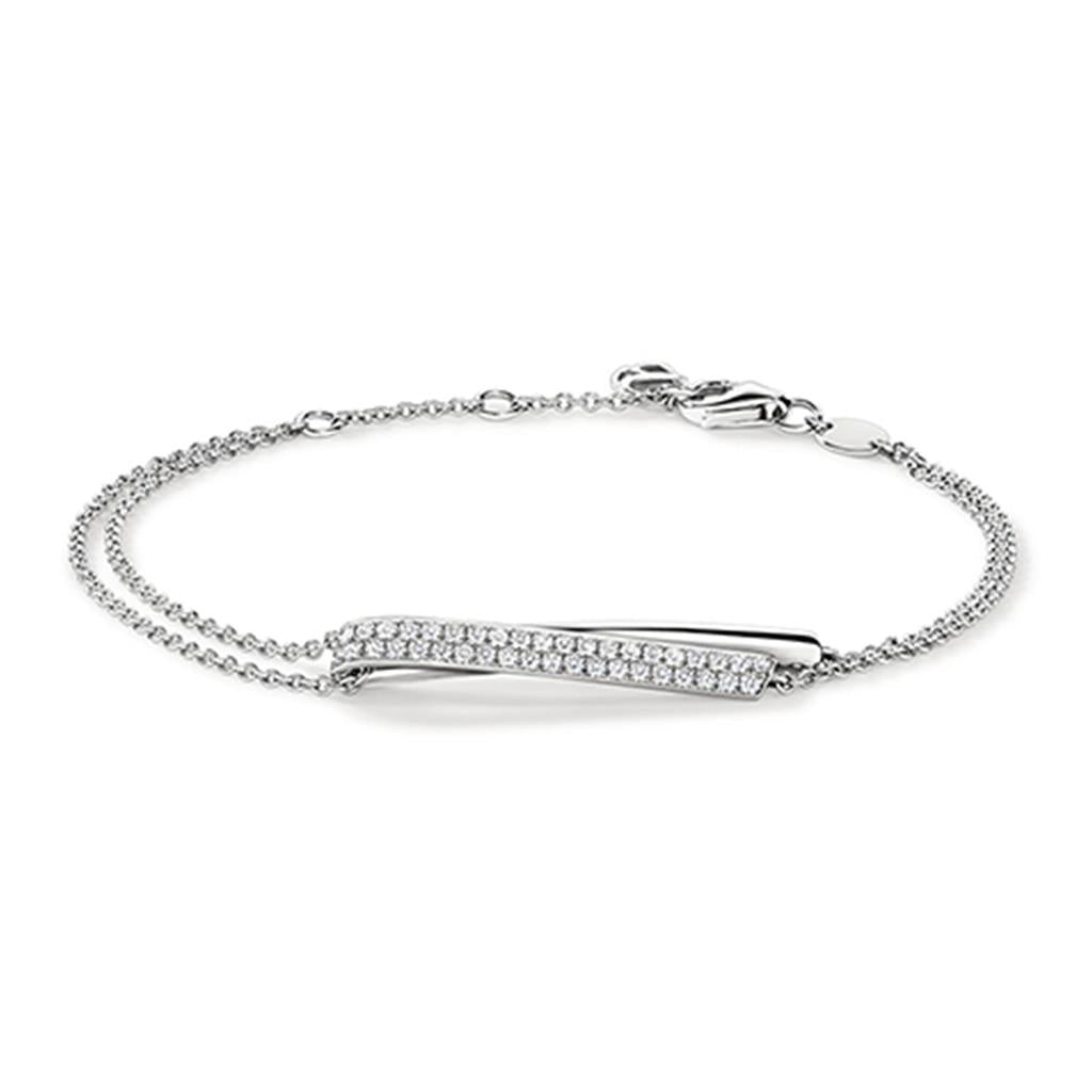 Hearts On Fire 18K White Gold Inside Out Diamond Flip Bracelet UU30138W