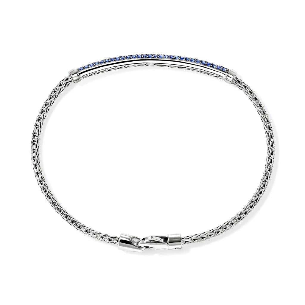 John Hardy Sterling Silver Blue Sapphire Bracelet BUS987084BSPXUM