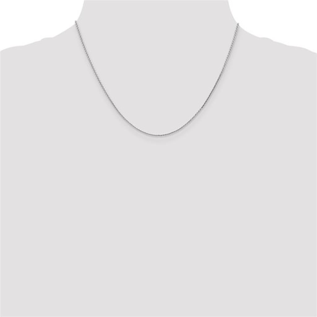 14K White Gold Diamond Cut Wheat Chain 1201-20