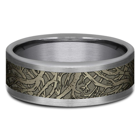 Benchmark Tantalum Comfort Fit Enchanted Forest Band CF128611BZGTA10