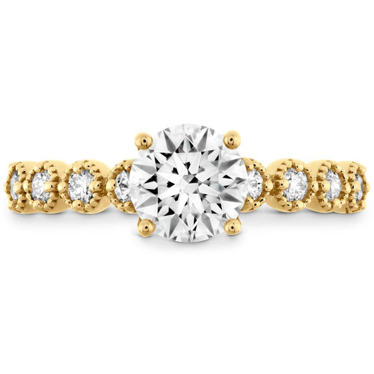 Hearts On Fire 18K Yellow Gold Diamond Milgrain Ring HBSDBSMIL00308YB-C