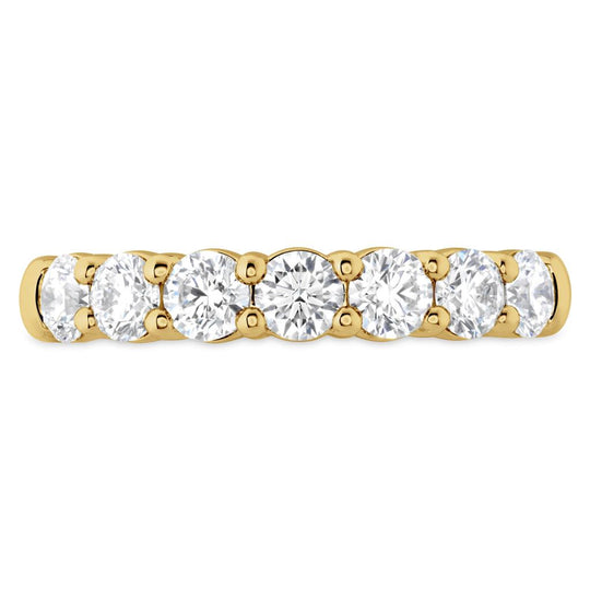 Hearts On Fire 18K Yellow Gold Signature 7 Stone Diamond Band UU27288YGHV0906500