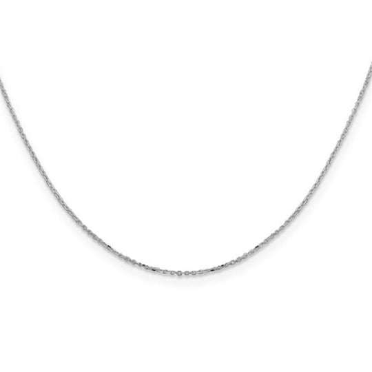 Sterling Silver 1mm Diamond Cut Cable Chain QPE64R-18